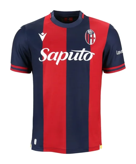 Camisa Bologna FC Azul/Vermelha Home 2024/25 Masculina