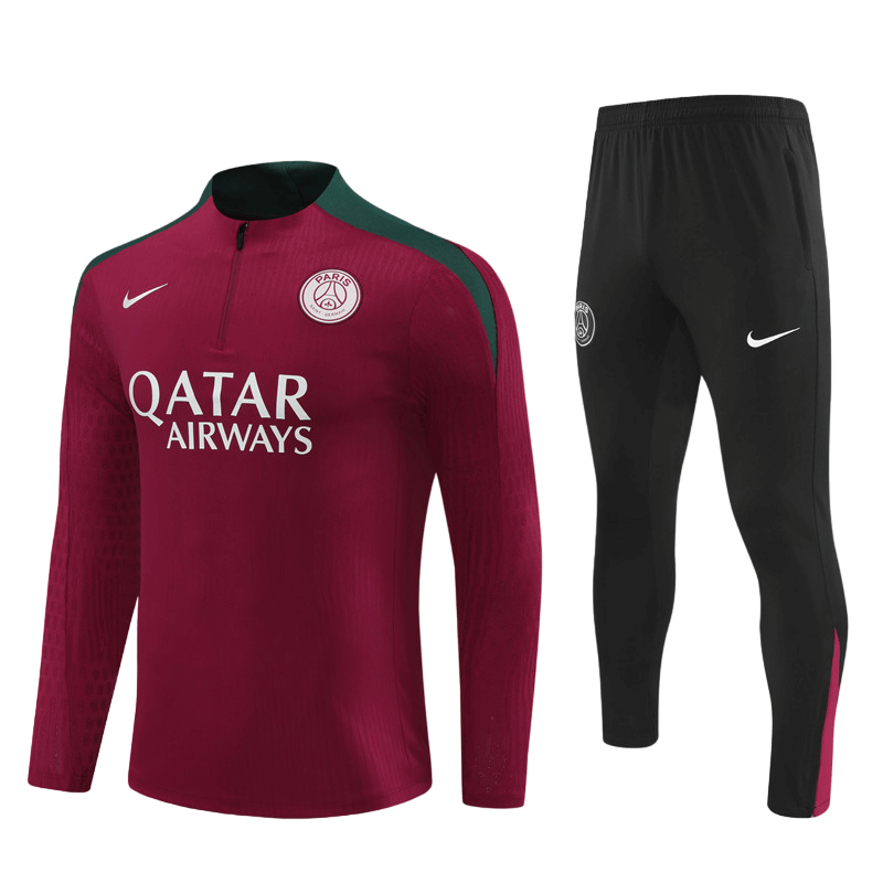 Conjunto de Treino PSG Jaqueta Vermelha+ Calça Preta 2024/25 Conjunto de Treino PSG Jaqueta Vermelha+ Calça Preta 2024/25