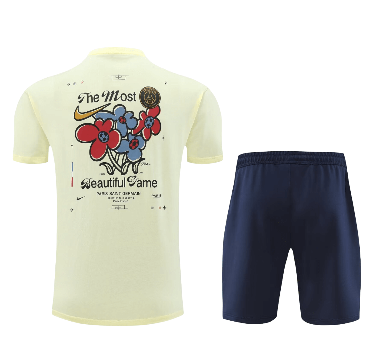 Kit Camisa e Bermuda PSG Amarela Max 90 2024/25 Kit Camisa e Bermuda PSG Amarela Max 90 2024/25