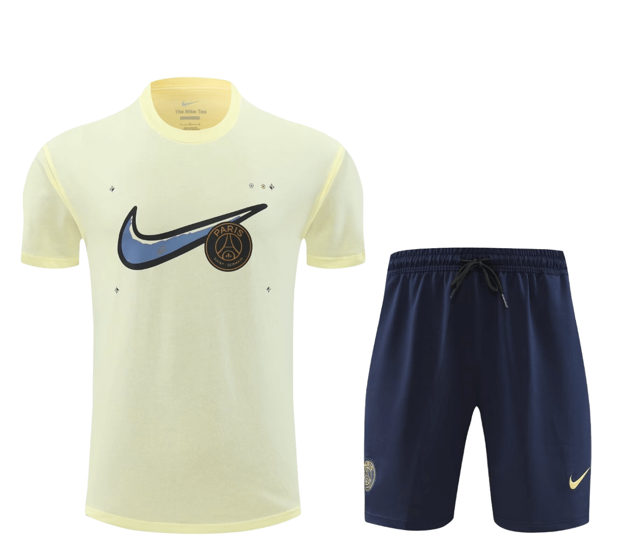 Kit Camisa e Bermuda PSG Amarela Max 90 2024/25 Kit Camisa e Bermuda PSG Amarela Max 90 2024/25
