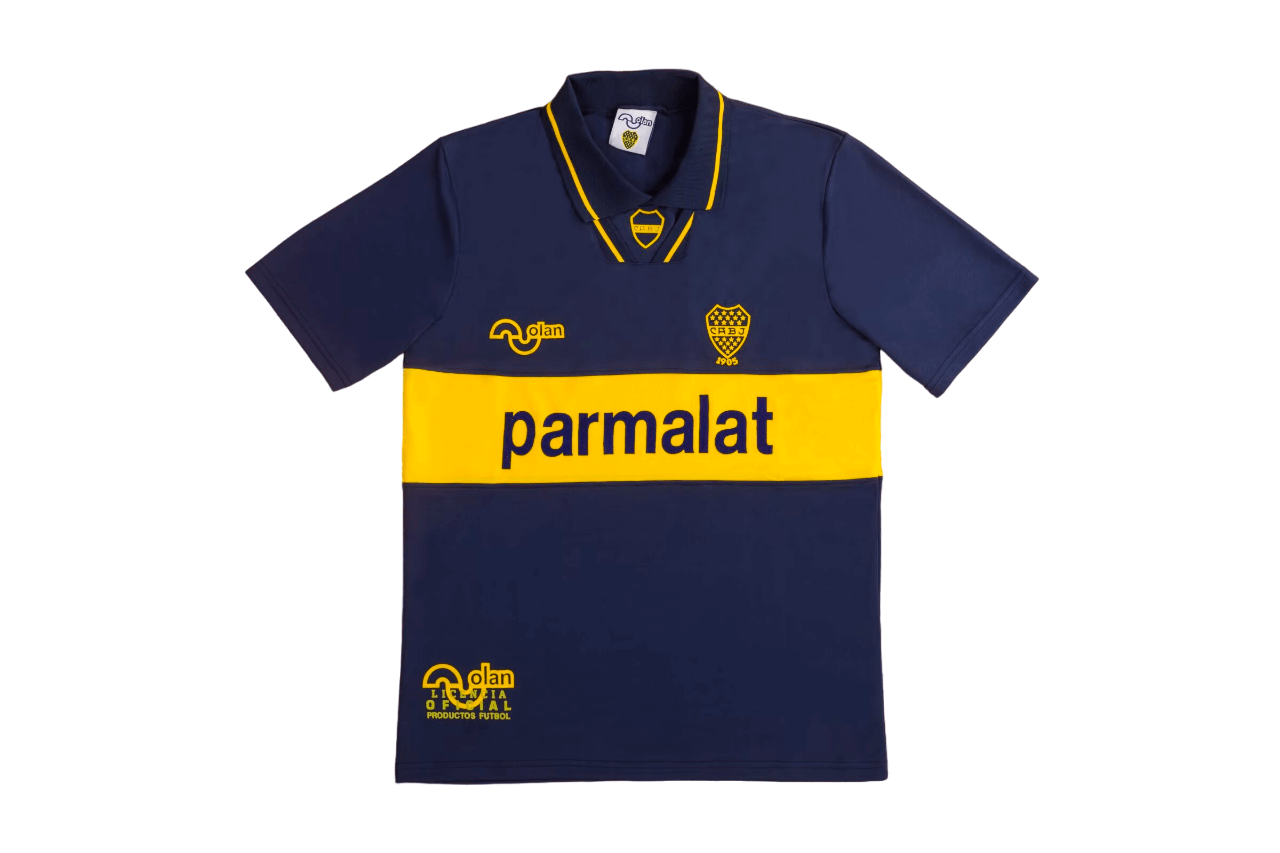 Camisa Boca Juniors Parmalat 1995 Azul/amarela Masculina Camisa Boca Juniors Parmalat 1995 Azul/amarela Masculina