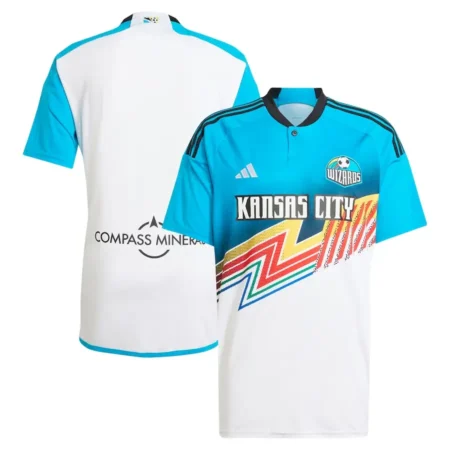 Camisa Kansas City Terceira Branca/Azul III 2024/25 Masculina