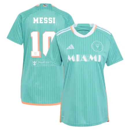 Camisa Inter Miami Messi 10 Azul Terceira III Feminina 2024/25