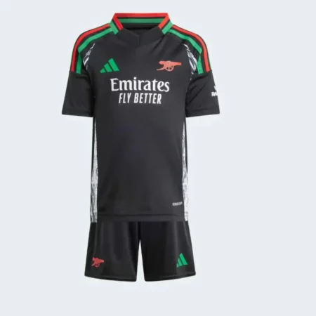Kit Infantil Arsenal Preta Away II 2024/25 Unissex