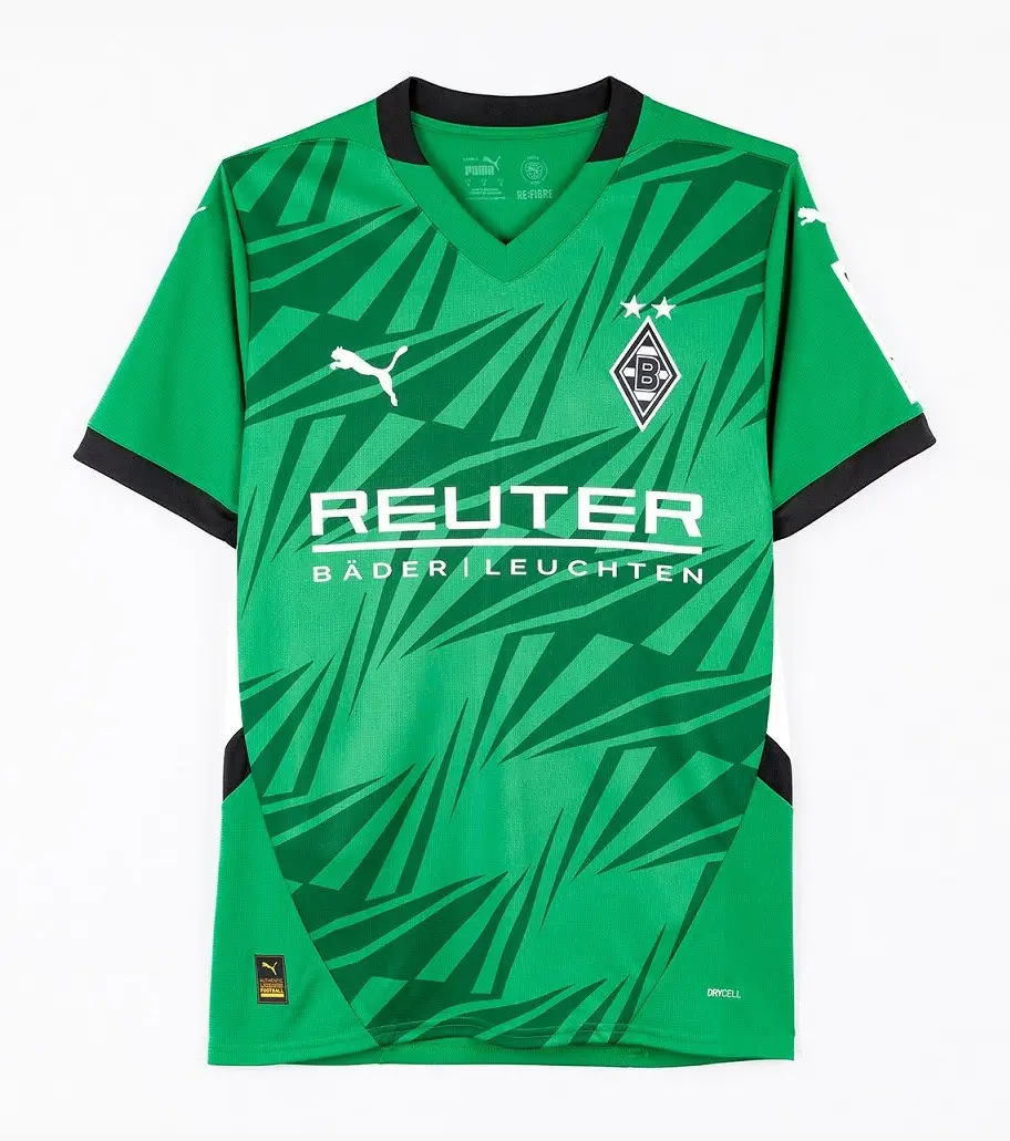 camisa-Borussia-Monchengladbach-away-verde-masculina- (1) Camisa Borussia Mönchengladbach Verde Reserva 2024/25 Masculina