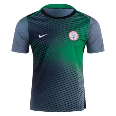 Camisa Nigéria Pré-jogo Preta/Verde 2024/25 Masculina