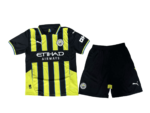 Kit Infantil Manchester City VerdePreta III 202425 Unissex