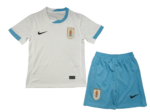Kit Infantil Reserva Uruguai Branca Away II 2024/25 Unissex