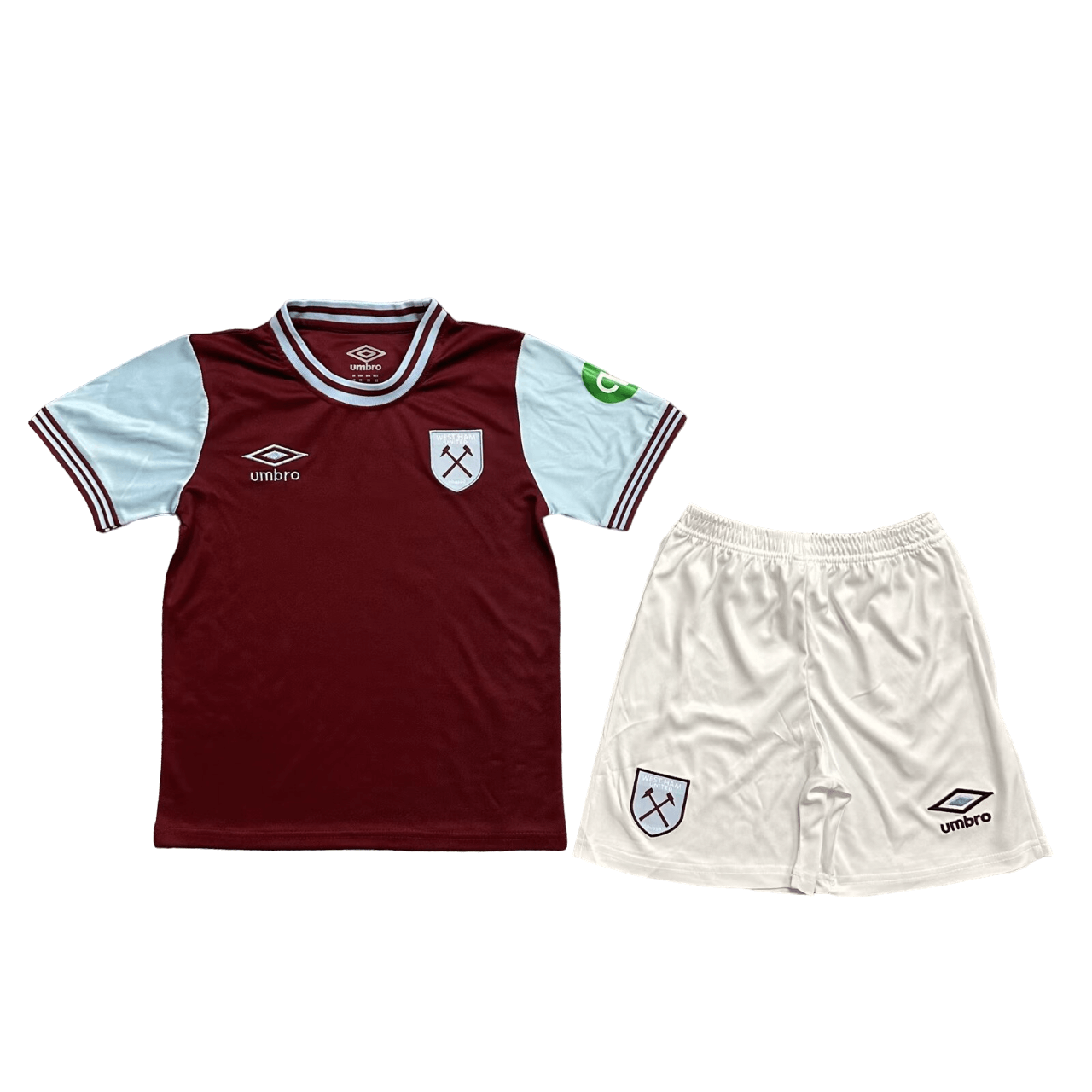 Kit Infantil West Ham Titular Vermelha 2024/25 Unissex Kit Infantil West Ham Titular Vermelha 2024/25 Unissex