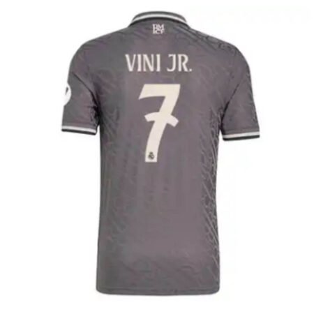 Camisa Terceira Real Madrid Vini Jr #7 Cinza Jogador 2024/25