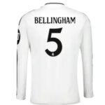 Camisa-Titular-Real-Madrid-bellingham-5-Branca-2024-25-Manga-Longa-loja-malta-esportes-