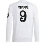 Camisa-titular-real-madrid-mbappe-9-Manga-Comprida-2024-25-Branca-jogador-loja-malta-esportes-