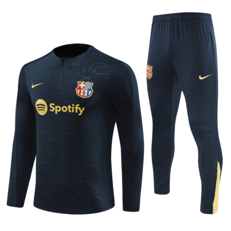 Conjunto Barcelona Treino Jaqueta/Calça Azul Escuro 2024/25