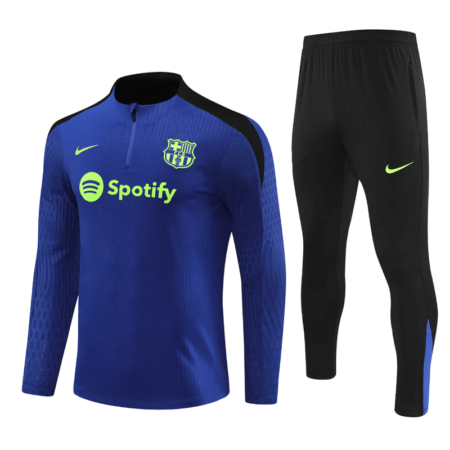 Conjunto Barcelona Treino Jaqueta/Calça Azul Escura II Jogador 2024/25