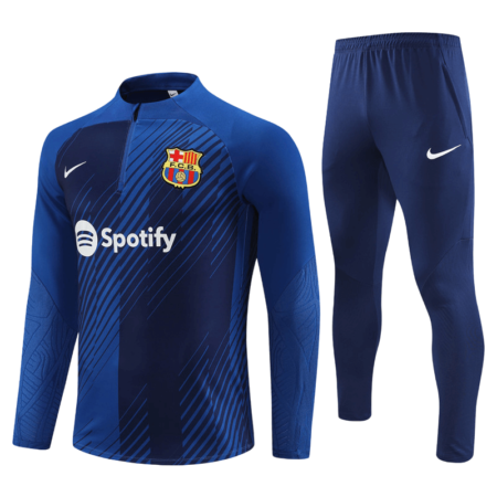 Conjunto Barcelona Treino Jaqueta/Calça Azul Escura II 2024/25
