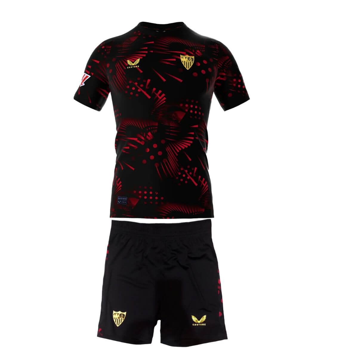 Kit Infantil Terceira Sevilla FC Vinho III 2024/25 Unissex Kit Infantil Terceira Sevilla FC Vinho III 2024/25 Unissex