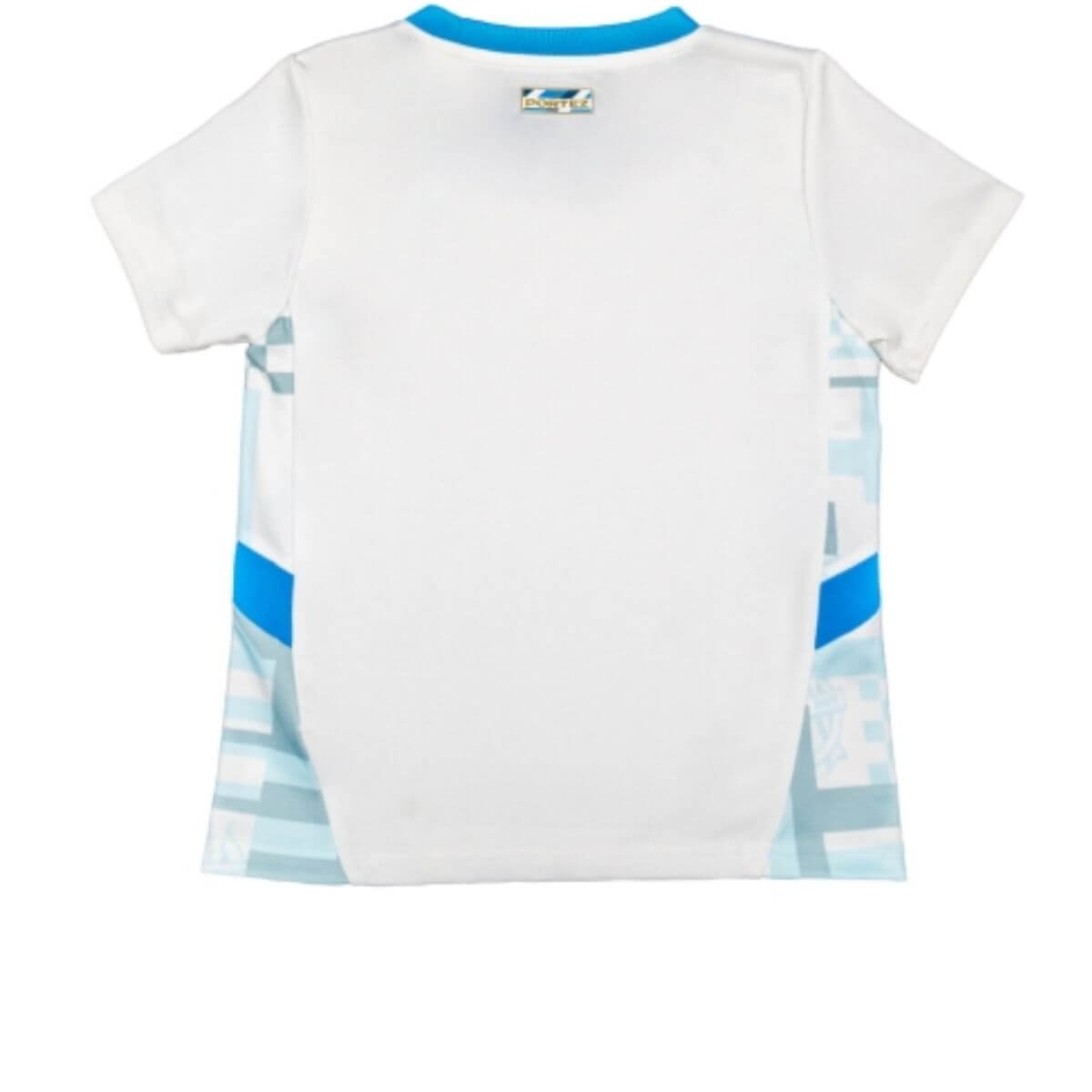 Kit Infantil Olympique de Marseille Titular Branca I 2024/25 Unissex Kit Infantil Olympique de Marseille Titular Branca I 2024/25 Unissex