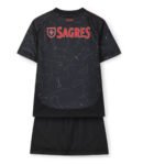 Kit Infantil Benfica Reserva Preta Away II 2024/25 Unissex