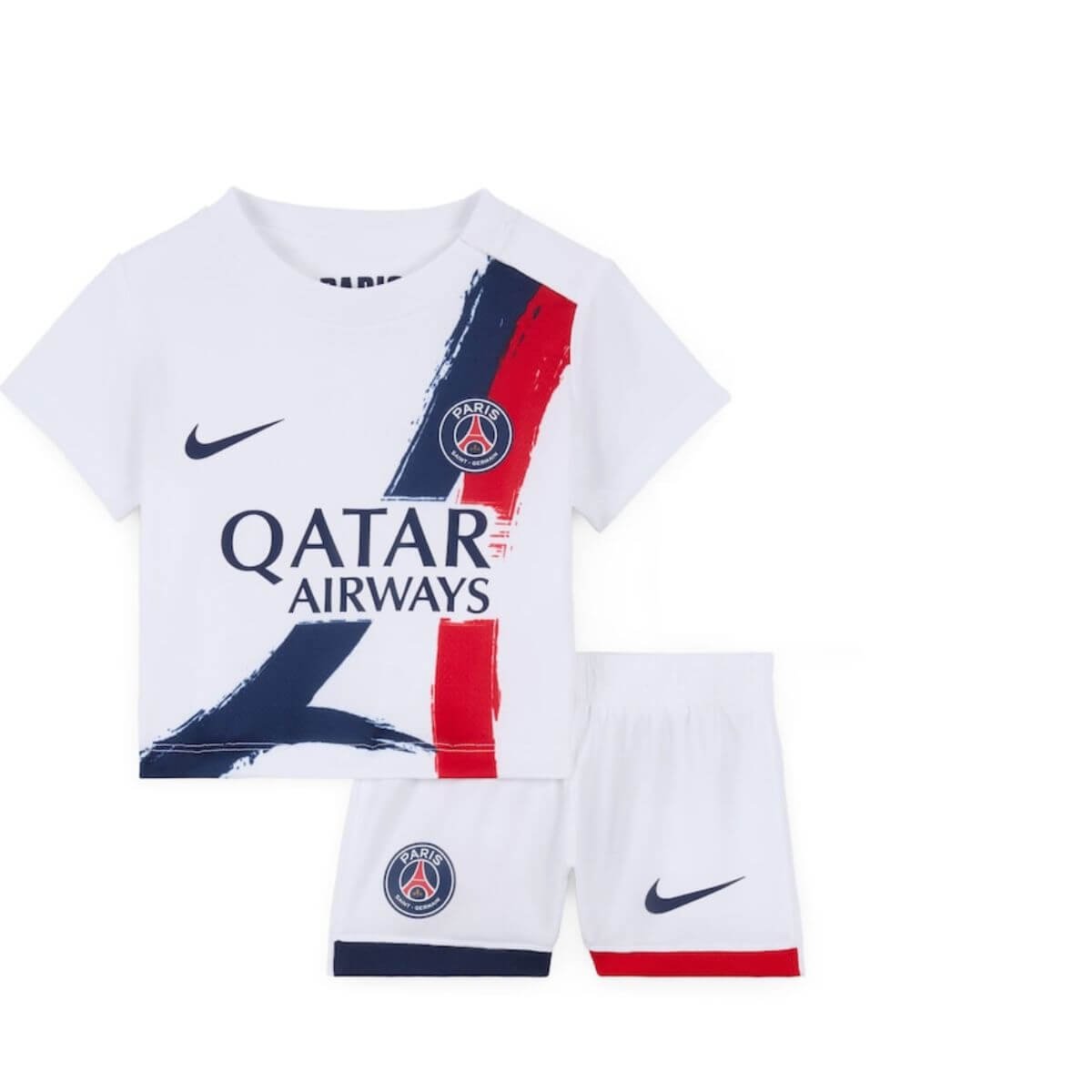Kit Infantil PSG Branca II 2024/25 Unissex Kit Infantil PSG Branca II 2024/25 Unissex