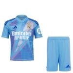 Kit Infantil Real Madrid Goleiro Azul 2024/25 Unissex