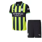 Kit Infantil Manchester City VerdePreta III 202425 Unissex