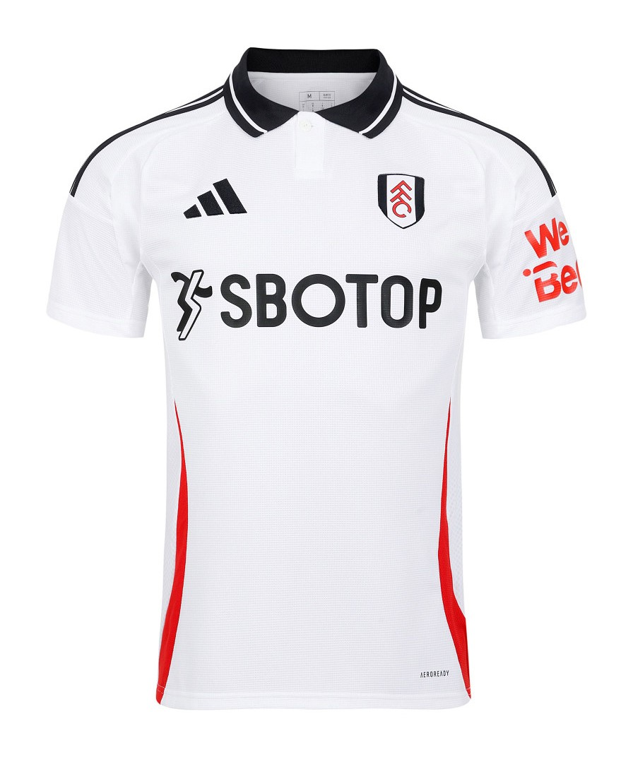 camisa do fulham branca i home 2024 2025 masculina Camisa Fulham Titular Branca I 2024/25 Masculina