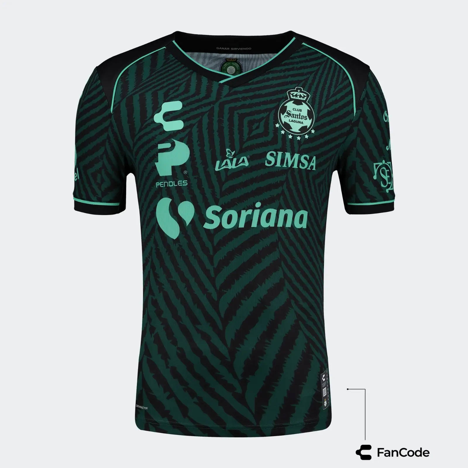 camisa-reserva-santos-laguna-verde-2024-25-away-masculina (1) Camisa Reserva Santos Laguna Verde II 2024/25 Masculina