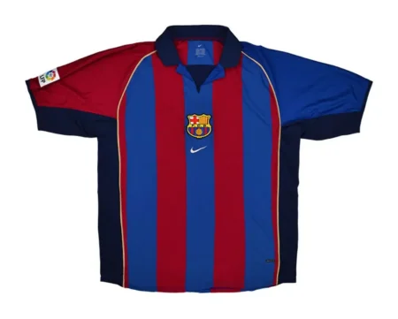 Camisa Titular Barcelona Home Vermelha/Azul I 2001