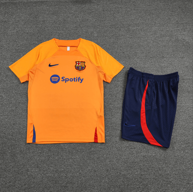 conjunto-de-treino-barcelona-camisa-short-laranja-2022-23-loja-malta-esportes (1) Conjunto Barcelona Treino Camisa/Short Laranja 2022/23