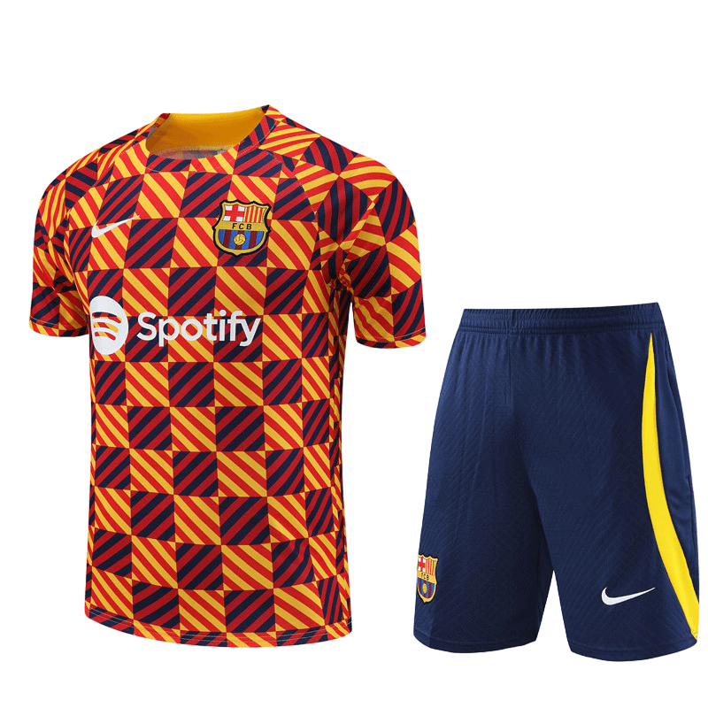conjunto-de-treino-barcelona-camisa-short-preta-laranja-2023-24-loja-malta-esportes (2) Conjunto Barcelona Treino Camisa/Short Laranja 2023/24