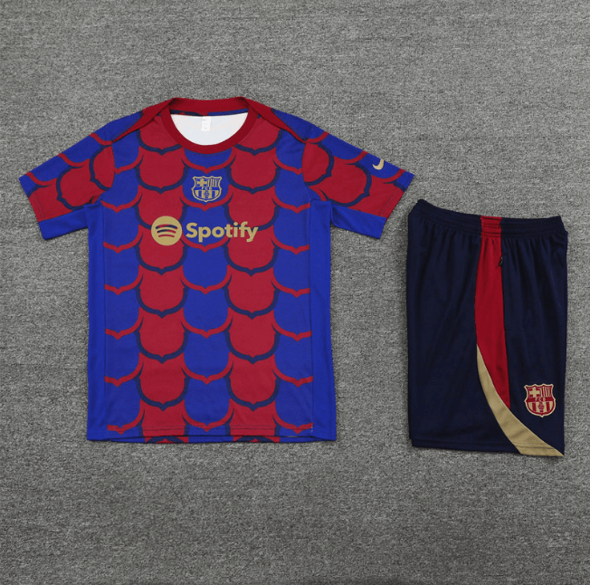 conjunto-de-treino-barcelona-camisa-short-vermelha-azul-2024-25-loja-malta-esportes (1) Conjunto Barcelona Treino Camisa/Short Vermelha/Azul 2024/25
