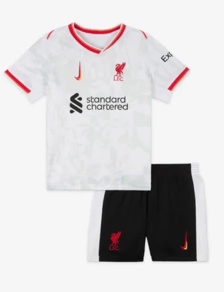 Kit Infantil Liverpool Branca 2024/25 Unissex