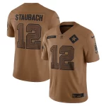 Camisa Nike Marrom Salute To Service Jogador Aposentado Feminino Dallas Cowboys Roger Staubach 2023 Limitada