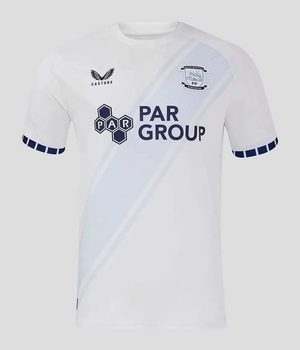 Camisa-Titular-Preston-North-End-Branca-2024-25-Masculina Camisa Preston North Branca Titular I 2024/25 Masculina