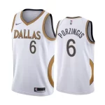 Regata NBA Swingman Dallas Mavericks Branca 20-21 Porzingis #6-1024-1024