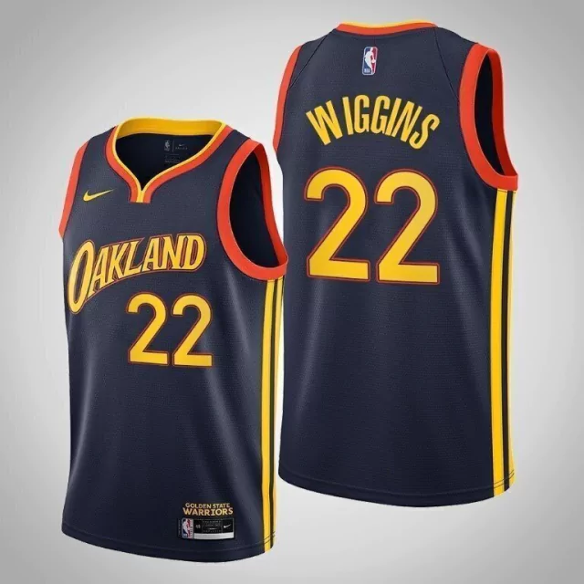 Regata NBA Swingman Golden State Warriors Azul 20-21 Wiggins #22 Regata NBA Swingman Golden State Warriors Azul 20-21 Wiggins #22