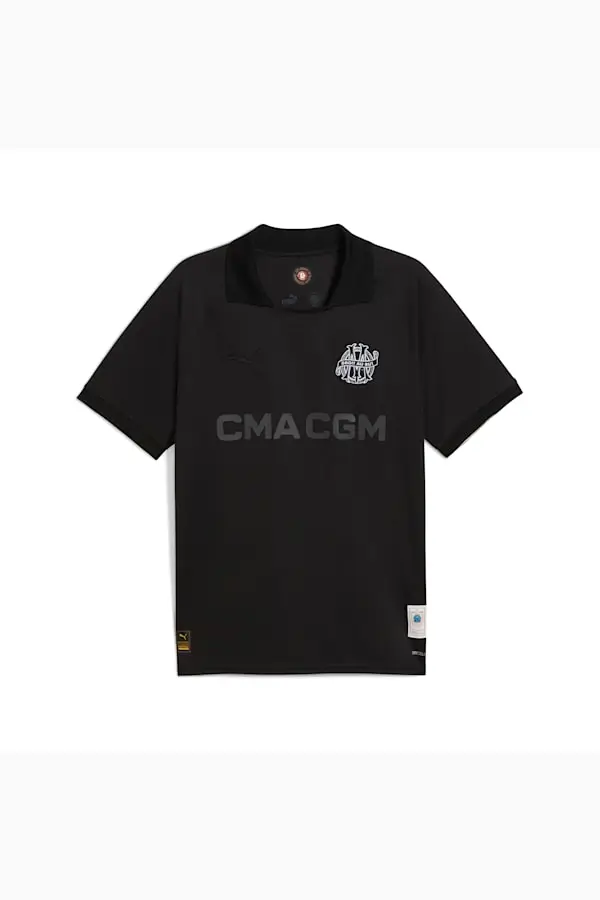 camisa-Olympique-de-Marseille-125-anos-Preta-2024-25-masculina (1) Camisa Olympique de Marseille 125 Anos Preta 2024/25 Masculina