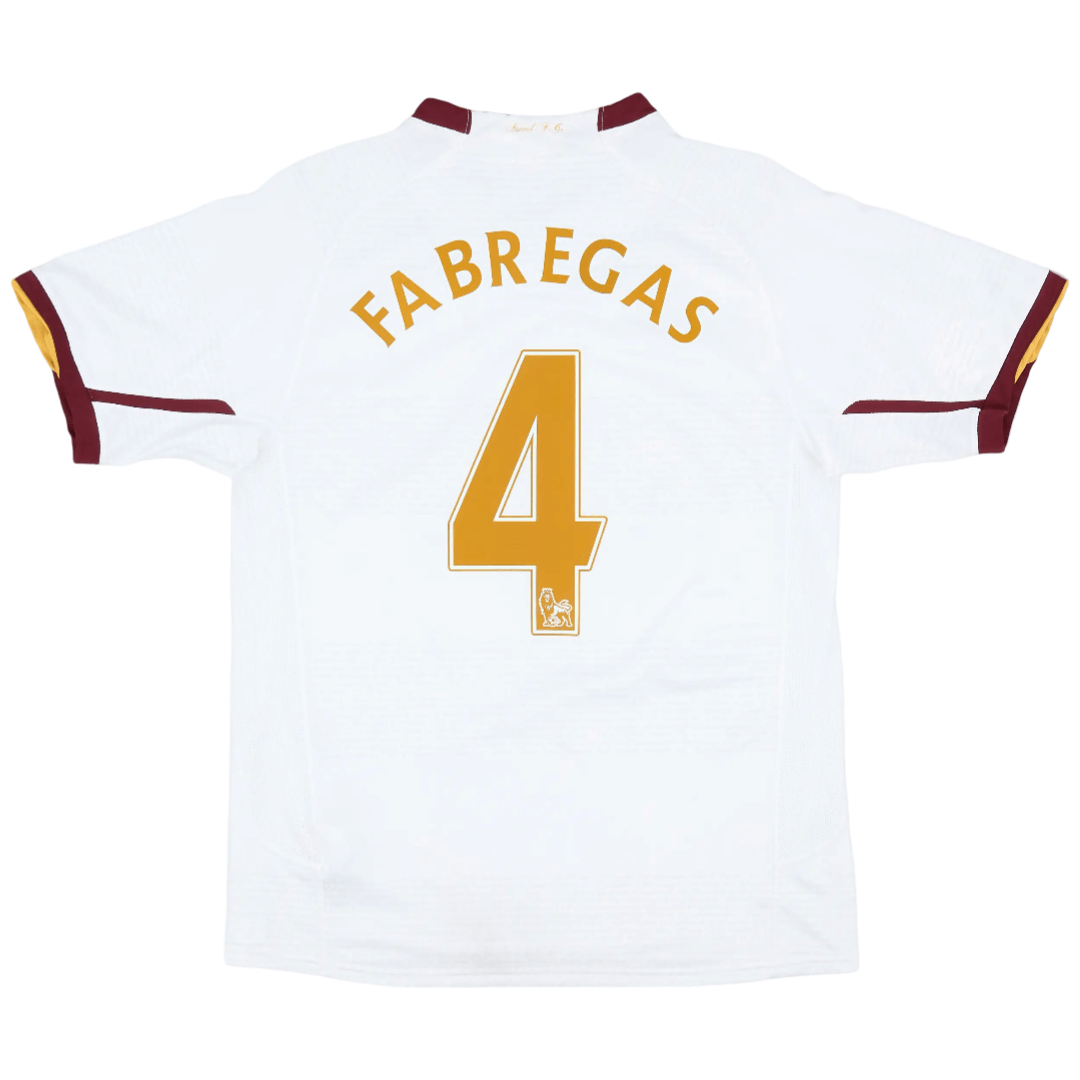 camisa-arsenal-branca-2007-08-masculina-fabregas-4- Camisa Arsenal Fabregas #4 Branca 2007 Reserva Masculina