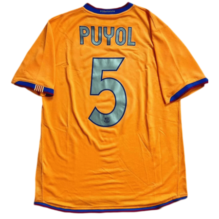 Camisa Barcelona Puyol #5 Laranja Third III 2006 Masculina