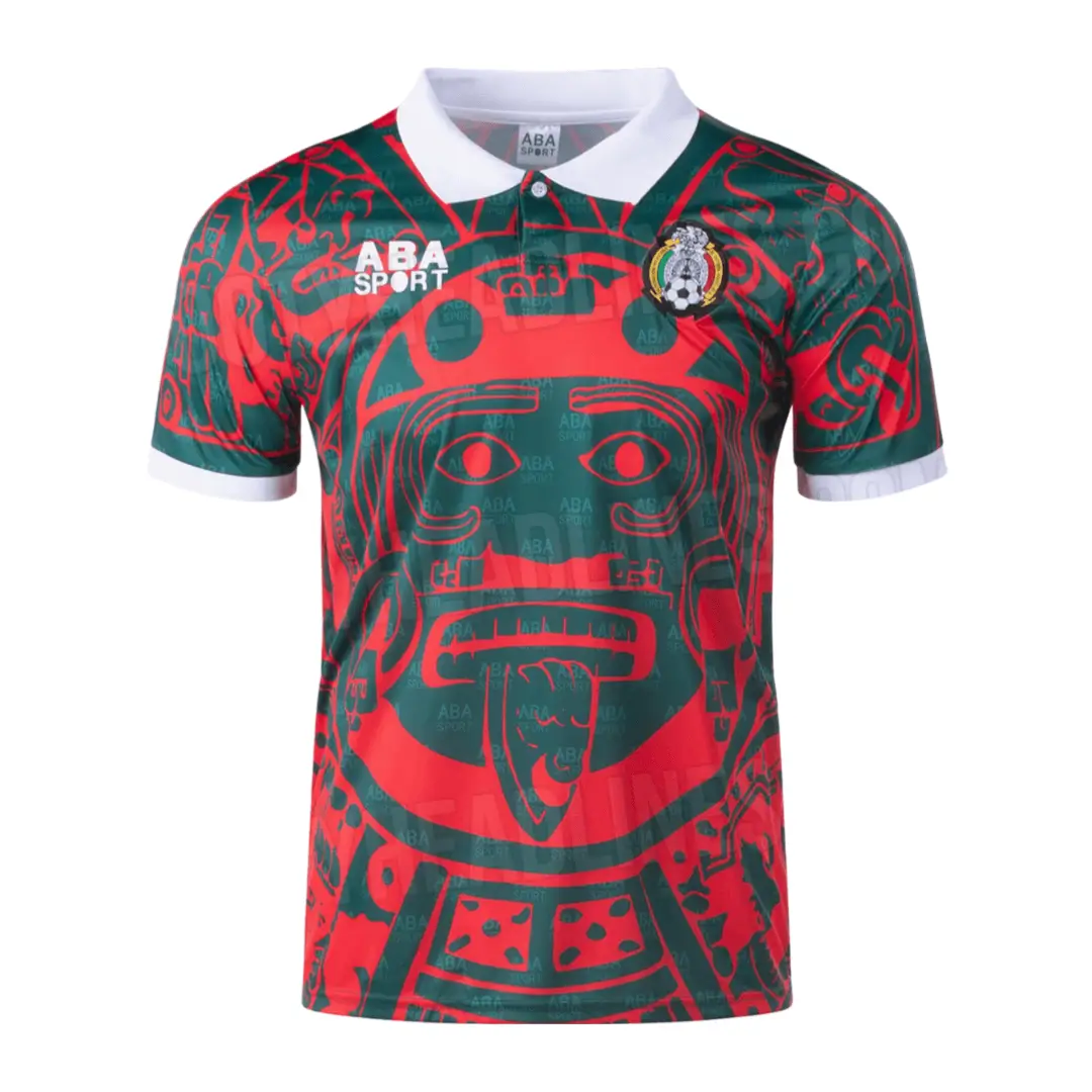 camisa-do-mexico-1997-third-kit-remake-vermelha-2024-25-masculina- Camisa México 1997 Remake Polo 1997 Vermelha 2024/25