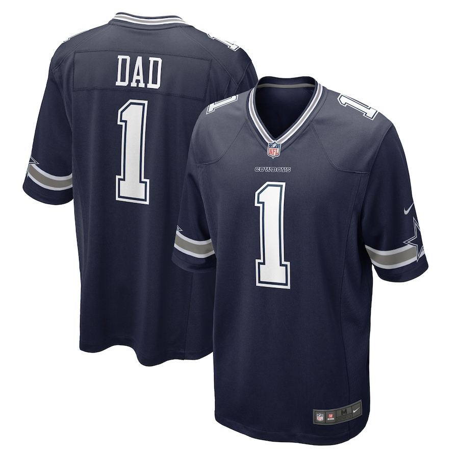 camisa-nfl-dallas-cowboys-michael-DAD-1-nike-navy-game-jersey-azul-escura Camisa NFL Dallas Cowboys Dad #1 Jogo Azul Masculina