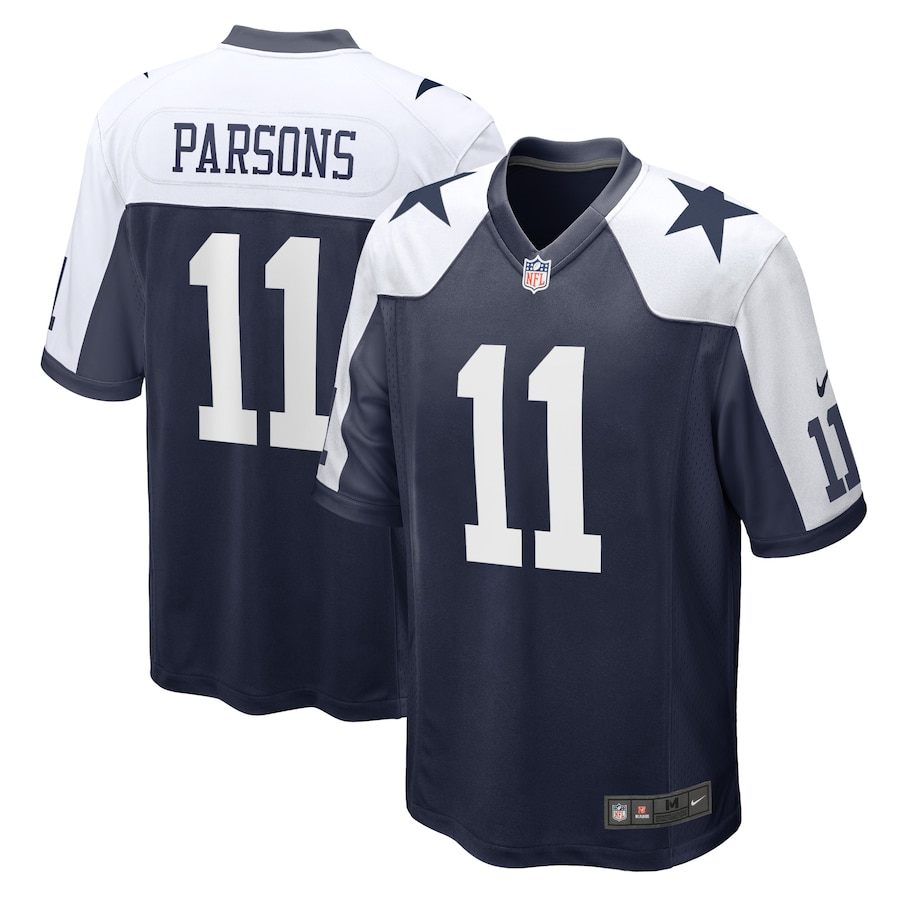 camisa-nfl-dallas-cowboys-parsons-11-alternativa-nike-navy-game-jersey-azul-branca Camisa NFL Dallas Cowboys Parsons#11 Azul Alternativa