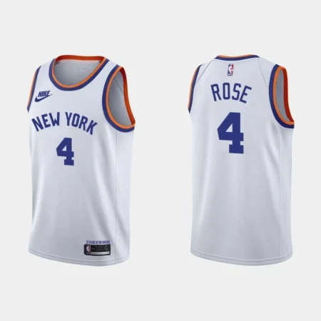 Regata NBA Swingman New York Knicks Branca 2021 Rose #4