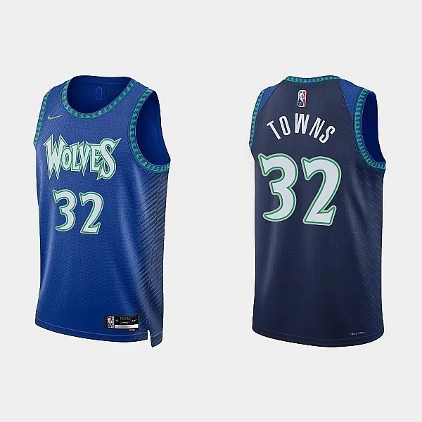 jersey-nba-nike-swingman-timberwolves-city-edition-21-22-towns-32-1024-1024 Regata NBA Swingman Minnesota timberwolves 21-22 Azul Towns #32