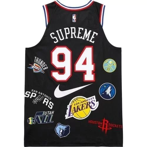 jersey-nba-nike-x-supreme-preta-times- Regata NBA Jersey Nike x Supreme #99 - Preta