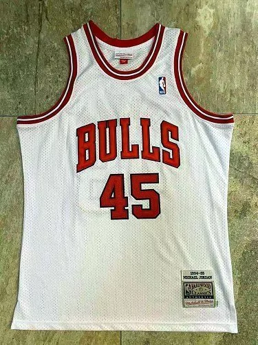 regata-nba-mitchell-ness-chicago-bulls-1994-95-branca-jordan-45-640- Regata NBA Mitchell & Ness Chicago Bulls 1994-95 Branca Jordan #45