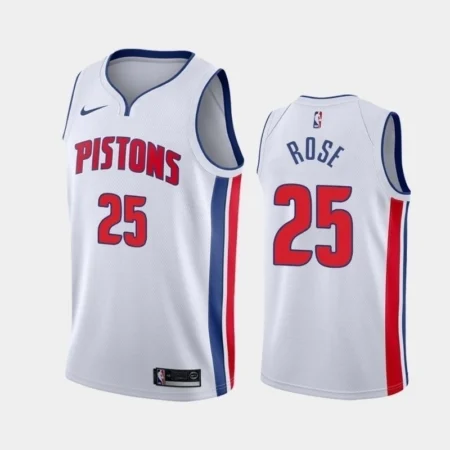 Regata NBA Swingman Detroit Pistons Branca Rose #25
