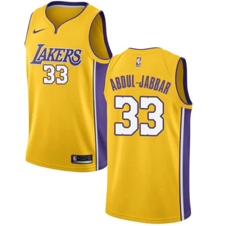 Regata NBA Swingman Los Angeles Lakers Amarela Abdul Jabbar #33