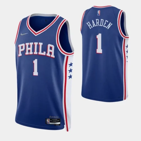 Regata NBA Swingman Philadelphia 76ers Azul Escura Harden #1
