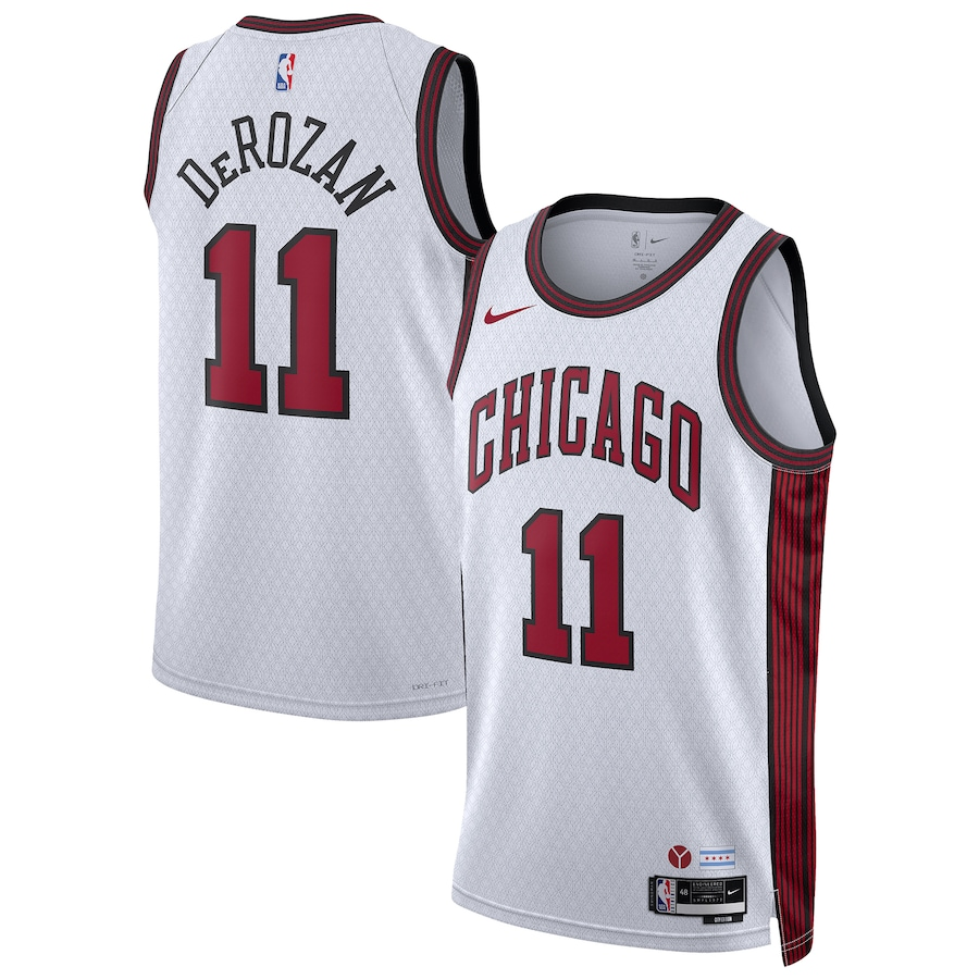 regata-nba-swingman-chicago-bulls-branca-22-23-derozan-11 Regata NBA Swingman Chicago Bulls Branca 22-23 DeRozan #11